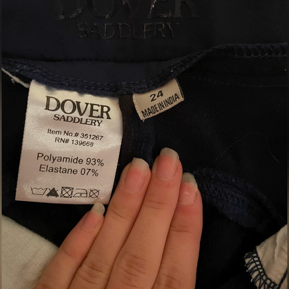 24” Dover Saddlery navy breeches. - Picture 4 of 5